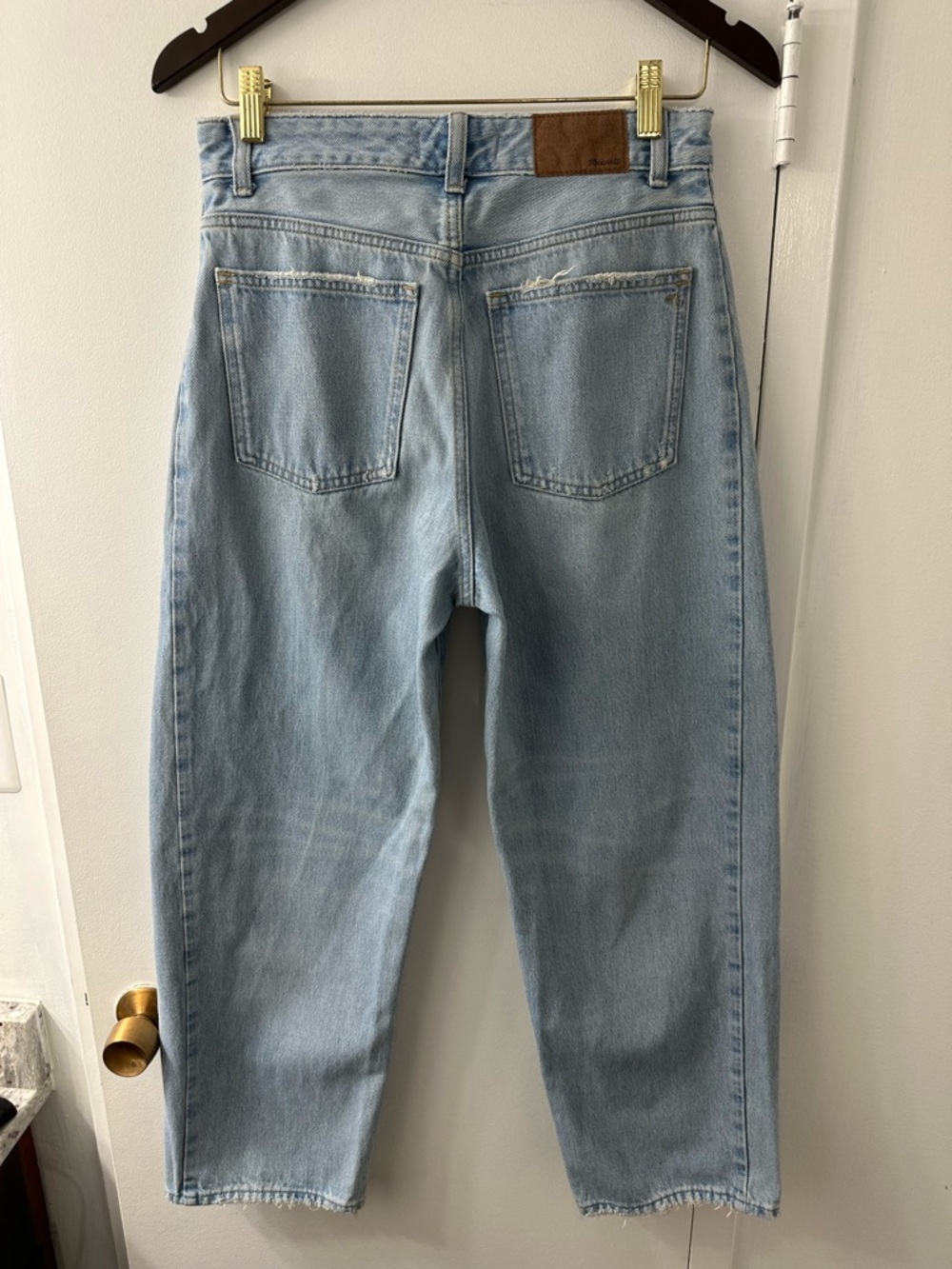 Madewell Curvy Pieced Barrel Leg Jean In Foster Wash - Picture 8 of 11